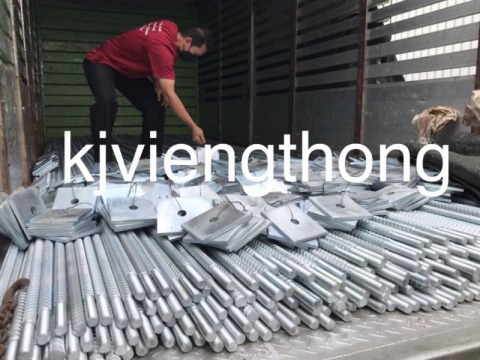 เหล็กข้ออ้อยรีดเกลียวพร้อมเพลทชุบ zinc เหล็กข้ออ้อยรีดเกลียวพร้อมเพลทชุบ zinc